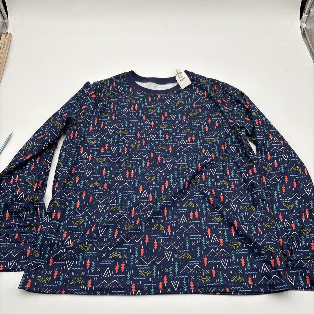 LL Bean Polyester Long John Cotton Pajama Top Winter Ski XL Size 18